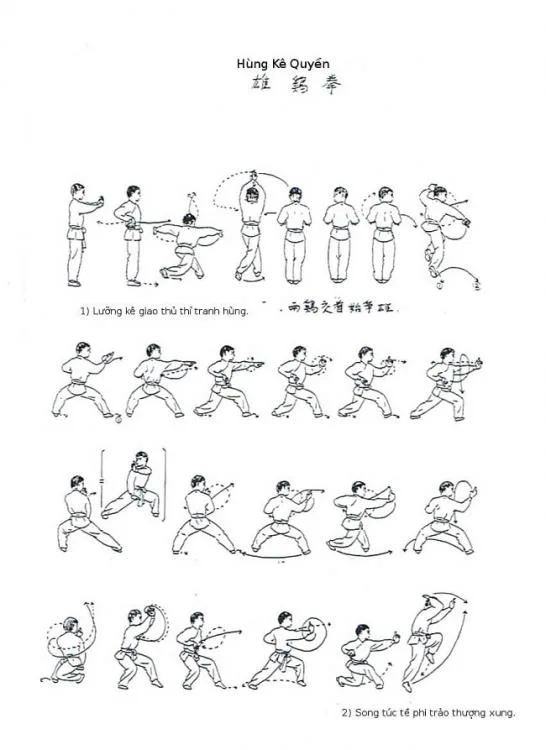 Các thế Hùng kê quyền Các thế Hùng kê quyền
