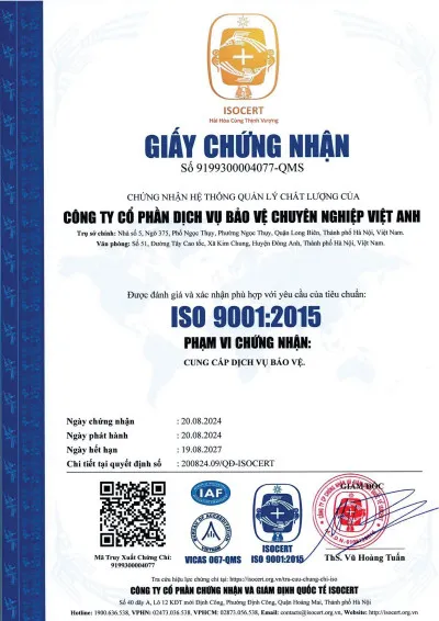 Chứng chỉ ISO 9001:2015 3