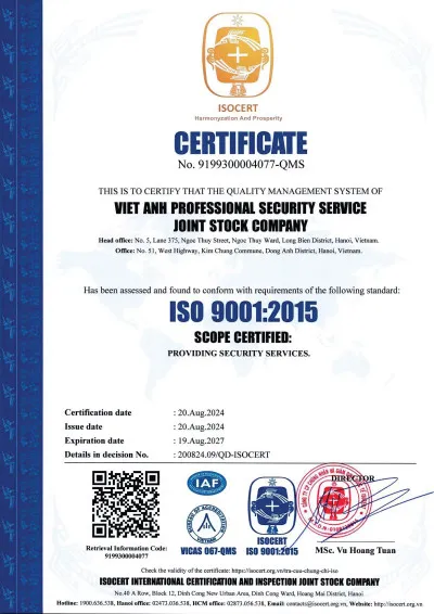 Chứng chỉ ISO 9001:2015 2