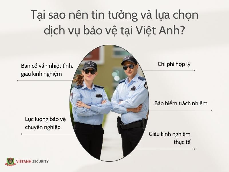 Lý do khách hàng nên tin tưởng lựa chọn dịch vụ bảo vệ Việt Anh