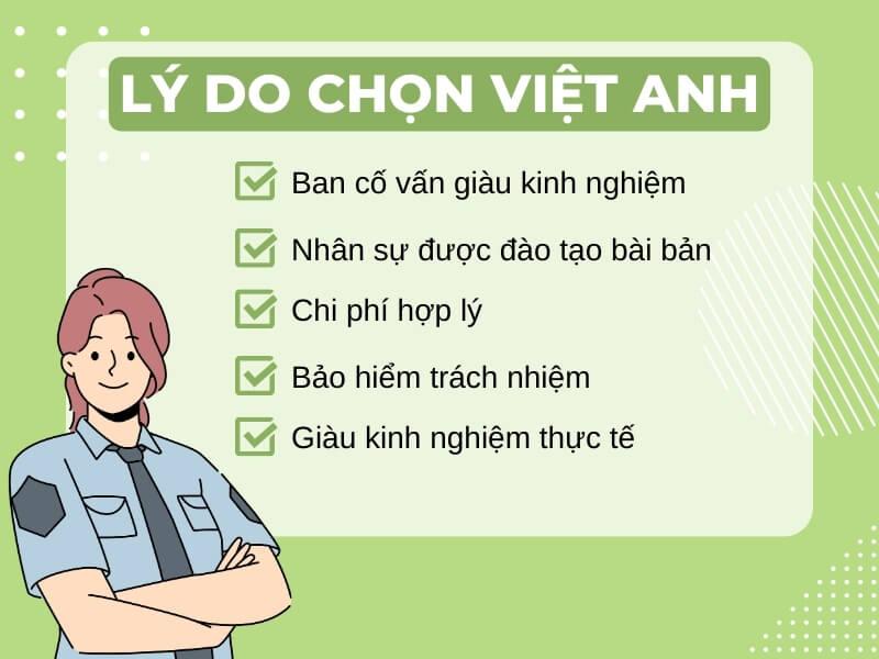 Lý do nên chọn dịch vụ bảo vệ mục tiêu cố định của Việt Anh