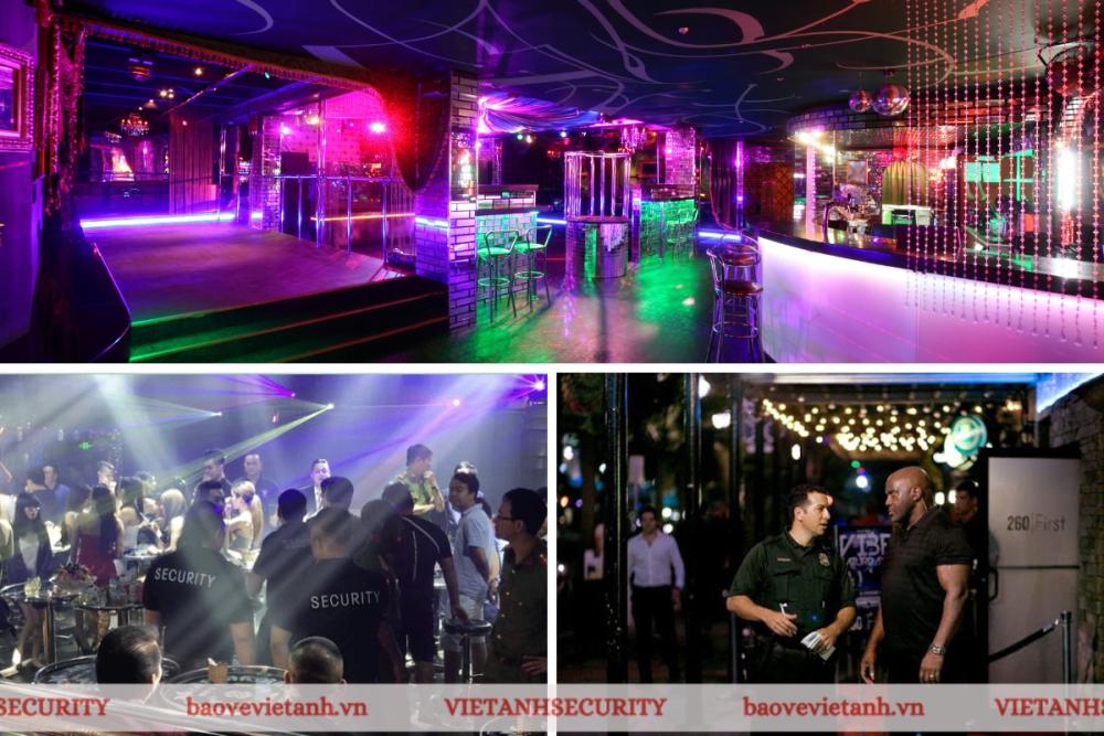 Bố trí lực lượng bảo vệ tại các vị trí trong quán bar Bố trí lực lượng bảo vệ tại các vị trí trong quán bar