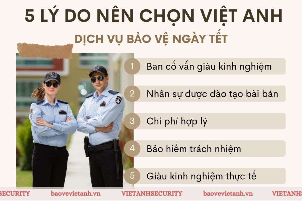 Lý do nên chọn dịch vụ bảo vệ ngày Tết tại Việt Anh Lý do nên chọn dịch vụ bảo vệ ngày Tết tại Việt Anh