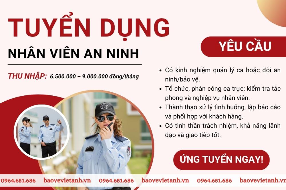 tuyển dụng nhân viên an ninh