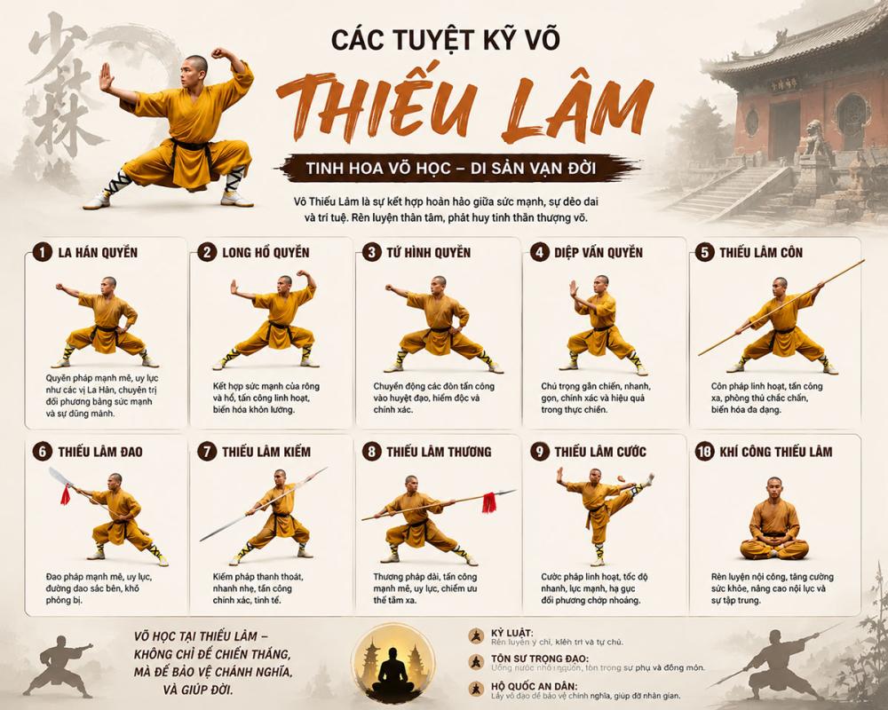 Các tuyệt kỹ võ Thiếu Lâm
